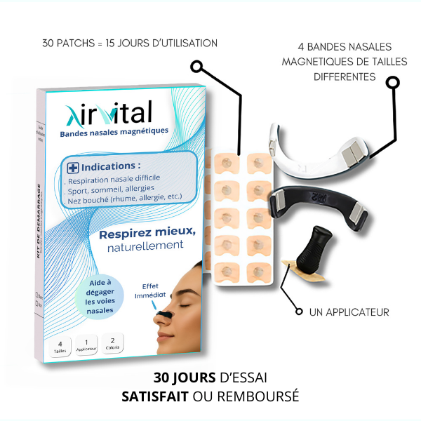 Bandes Nasales Airvital – Kit Simple
